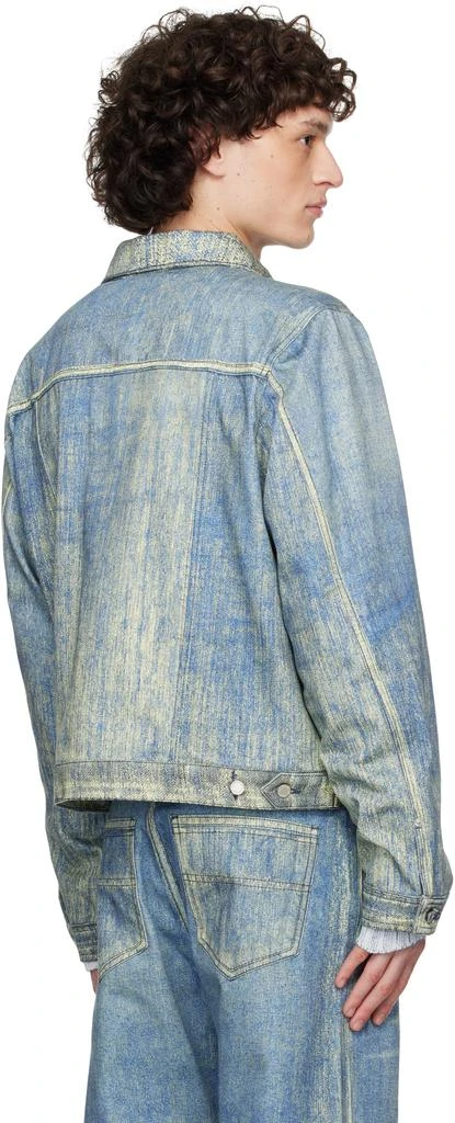 CAMPERLAB Blue Paint Print Denim Jacket 3