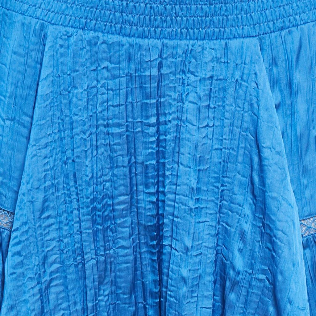 Maje Maje Blue Crepe Lace Trimmed Top and Skirt Set M/S 4