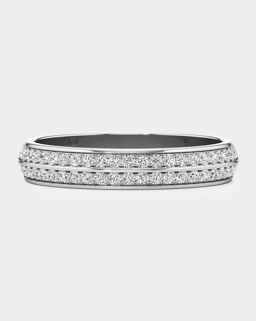 Unsaid Phoenix Lab-Grown Diamond Pave Band in 18K White Gold, Size 8