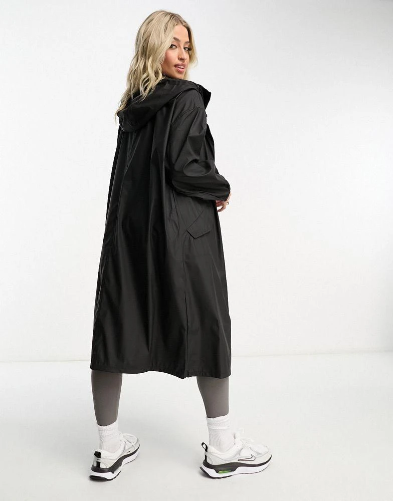 ASOS Maternity ASOS DESIGN Maternity rubberised rain parka coat in black 3