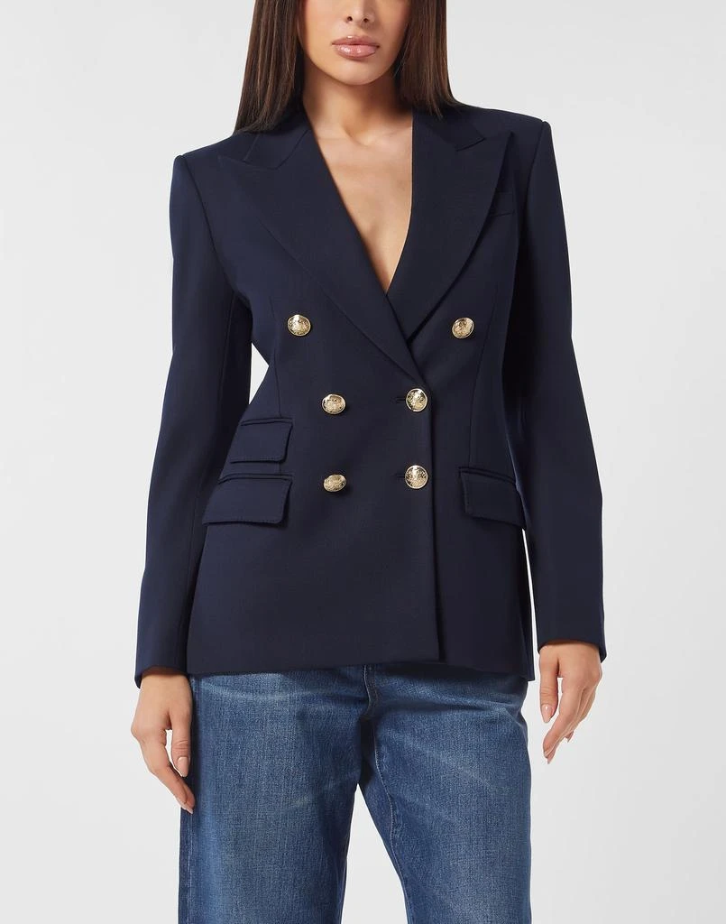Philipp Plein Marine Fit Double-Breasted Blazer Teddy 4
