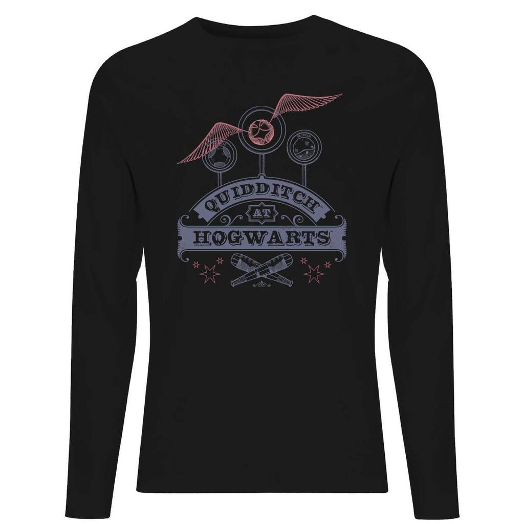 Original Hero Harry Potter Quidditch At Hogwarts Men's Long Sleeve T-Shirt - Black