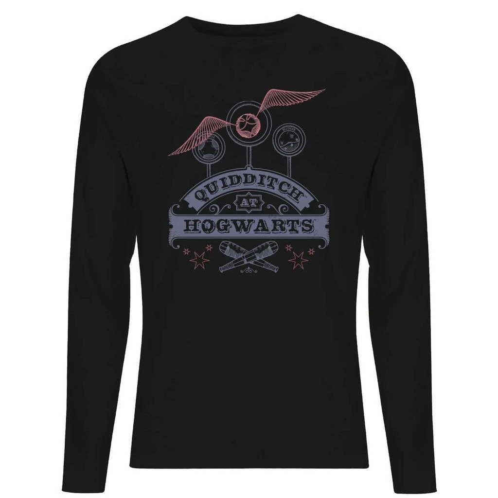 Original Hero Harry Potter Quidditch At Hogwarts Men's Long Sleeve T-Shirt - Black 1