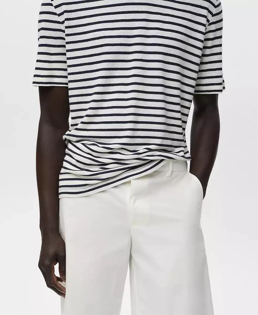 Mango Men's Interior Elastic Strip Cotton Bermuda Shorts 7
