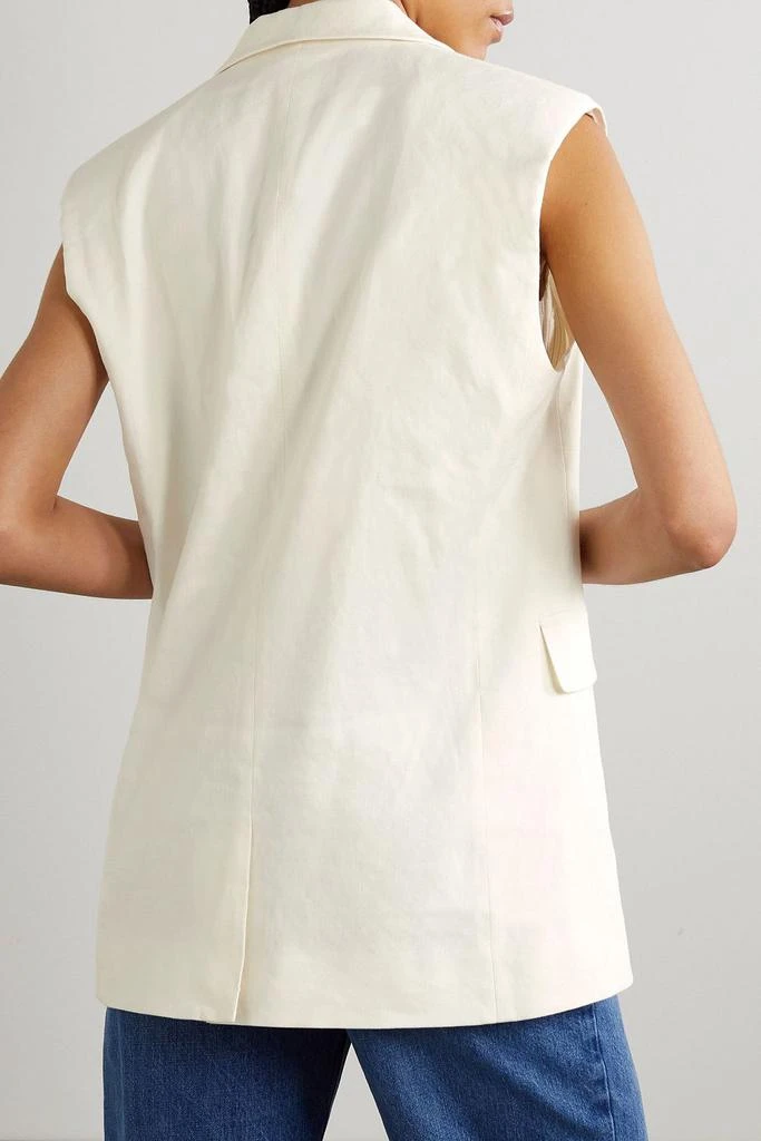 FRAME Linen-blend twill vest 3