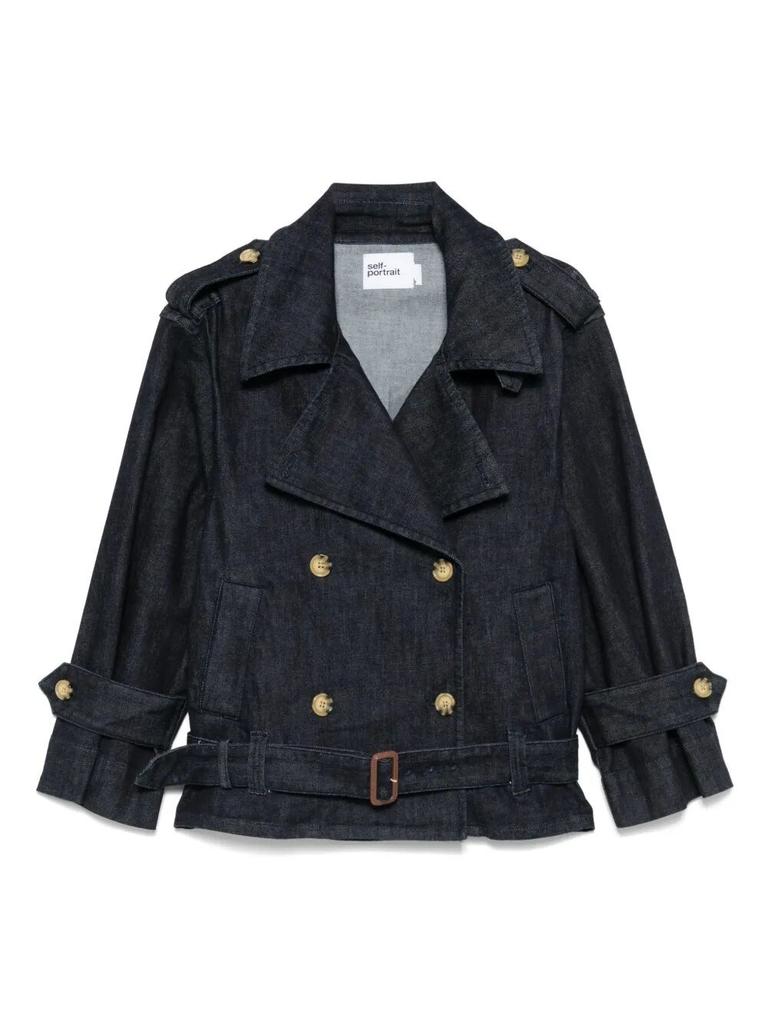 Self Portrait Self-Portrait Denim Trench Jacket