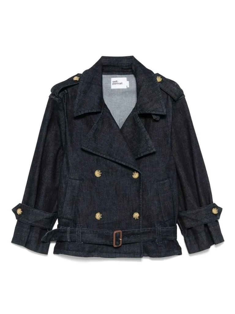 Self Portrait Self-Portrait Denim Trench Jacket 1