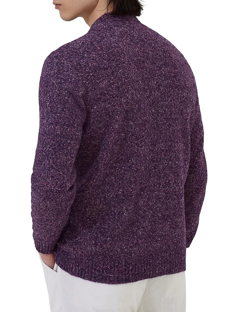 Brunello Cucinelli Flecked Alpaca, Wool, Silk and Cotton Cardigan with Metal Buttons 3