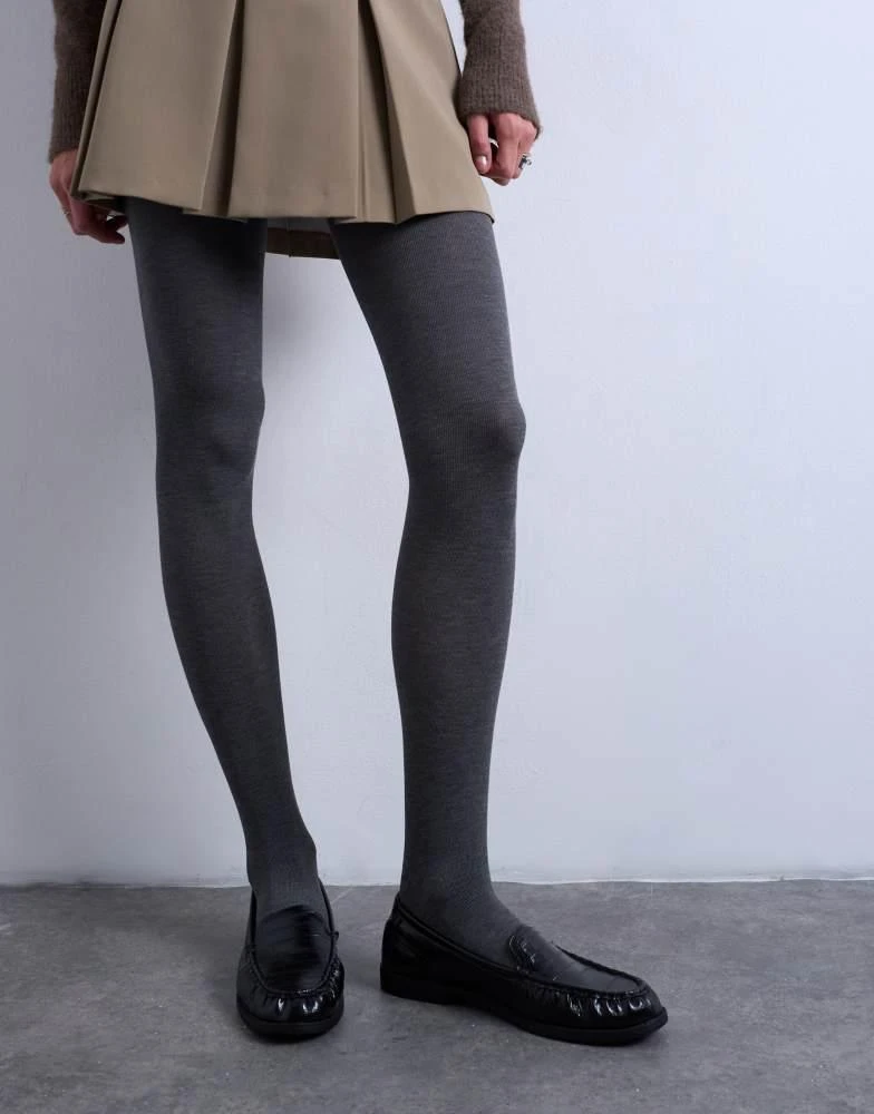 Topshop Topshop cotton tights in grey
