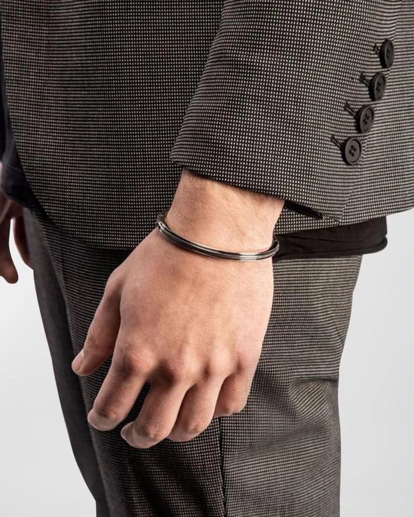 Marco Dal Maso Men
s Acies Thin Bangle Bracelet, Silver 2