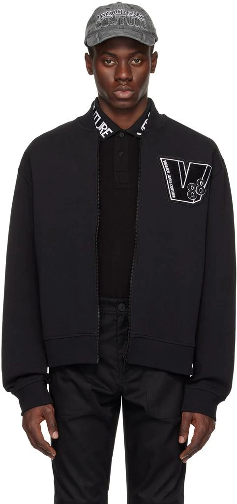 Versace Black Patch Bomber Jacket 1