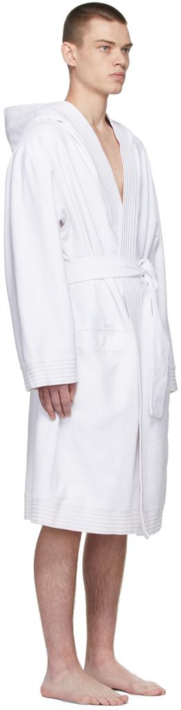 We11done White Jersey Gown Robe