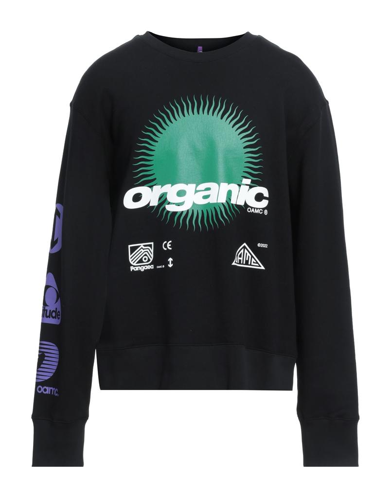 OAMC Men's Black Graphic-Print Organic Cotton Hoodie