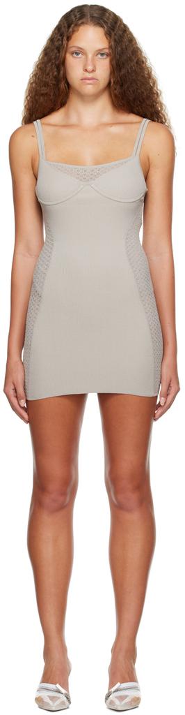 Dion Lee Gray Serpent Minidress