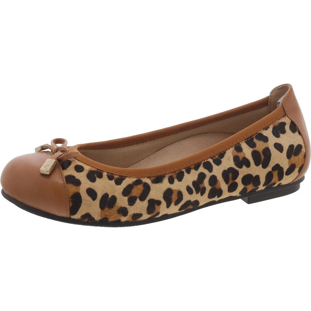 VIONIC Minna Womens Calf Hair Leopard Print Ballet Flats 1