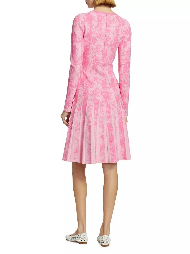 LELA ROSE Knitted Jacquard Knee-Length Dress 5
