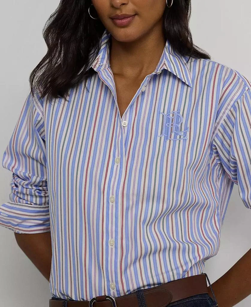 Ralph Lauren Women's Cotton Collared Striped Shirt 3