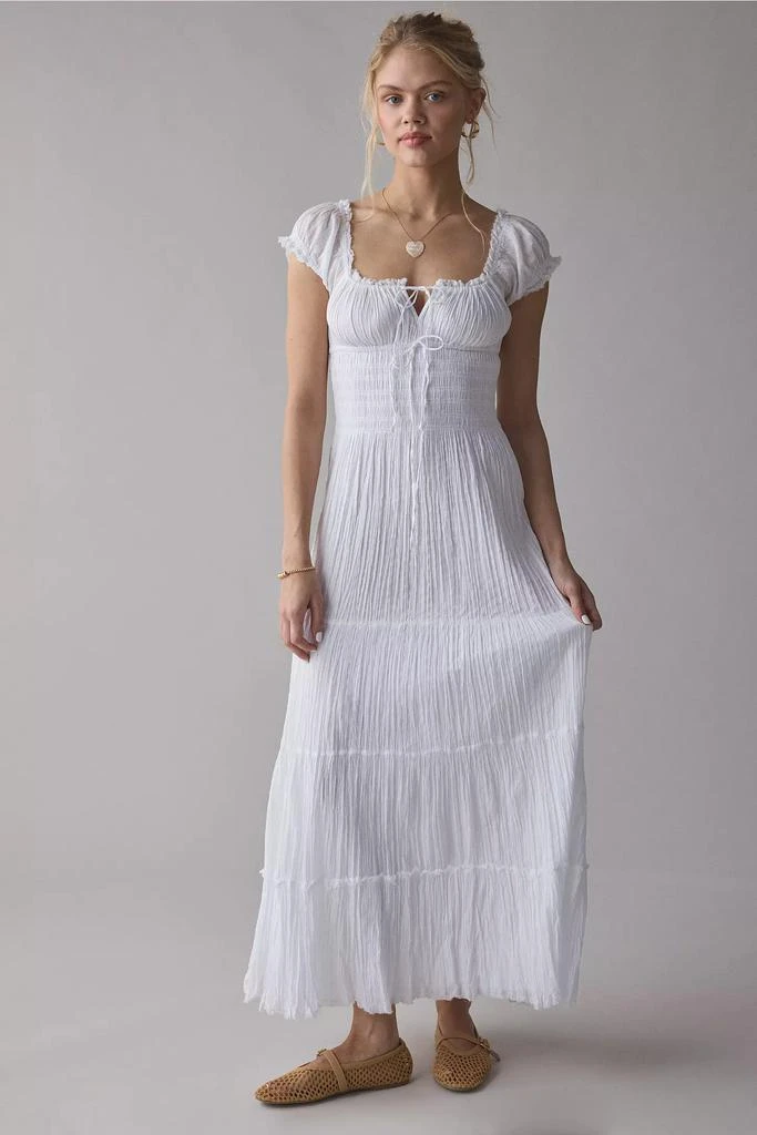 Kimchi Blue Kimchi Blue Sienna Cotton Smocked Milkmaid Maxi Dress 4