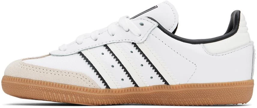 Adidas Little Kids White & Off-White Samba OG Sneakers 3