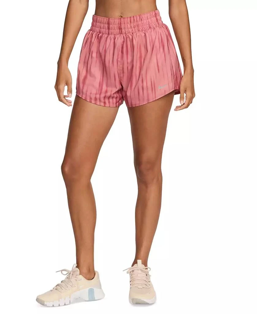NIKE Women's One Dri-FIT High-Waist Brief-Lined Printed Shorts 4