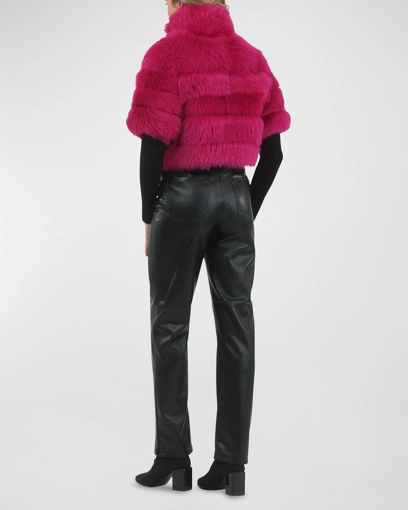 Gorski Reversible Merinillo Lamb Shearling Bolero Jacket With Cropped Sleeves 4