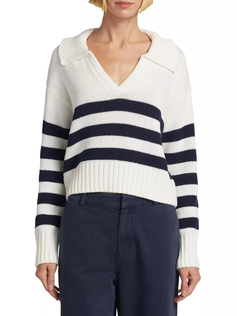 Splendid Parker Striped Cotton Polo Sweater 3