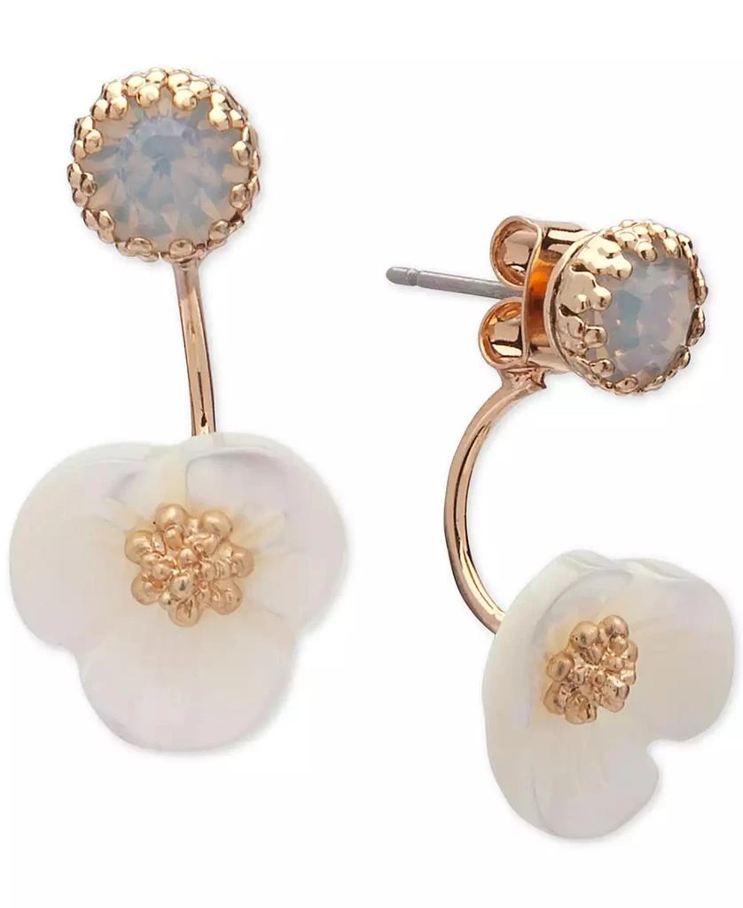 Lonna
Lilly Gold-Tone White Flower Front and Back Earrings
