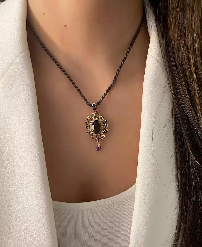 Le Vian Crazy Collection® Garnet (5-1/3 ct. t.w) and Multi-Stone (1-3/4) Pendant in 14k Rose Gold 4