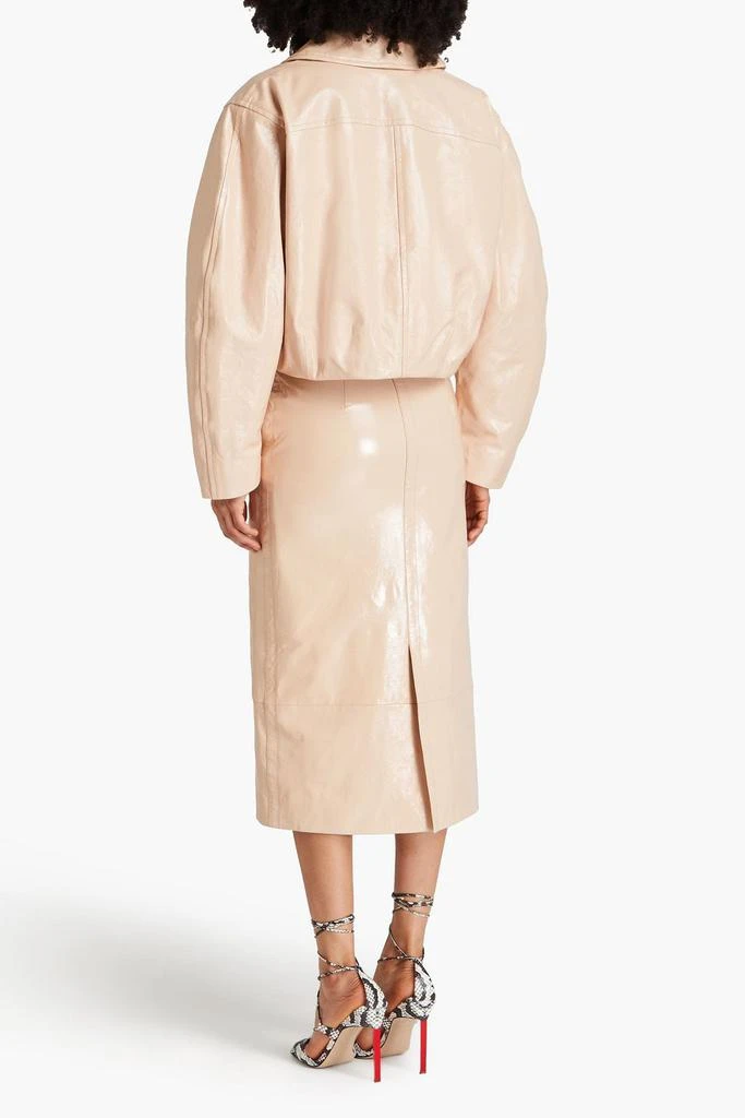 PHILOSOPHY di LORENZO SERAFINI Patent-leather bomber jacket 3