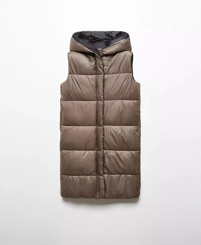 Mango Women's Long Quilted Vest 2