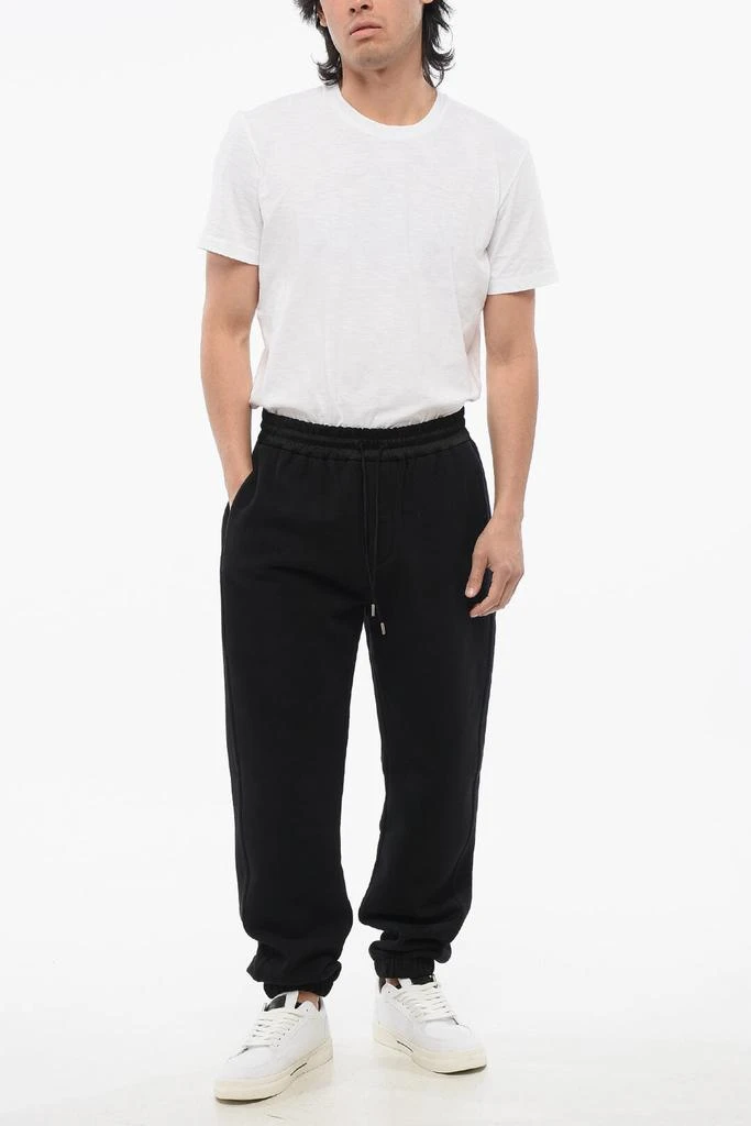 Yves Saint Laurent Saint Laurent Cuffed Fleeced Cotton Sweatpants with Nylon Detail 4