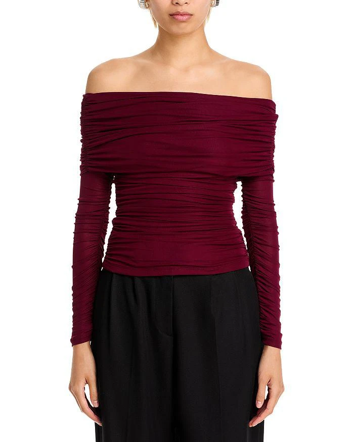 Ronny Kobo Harley Off The Shoulder Ruched Top 6