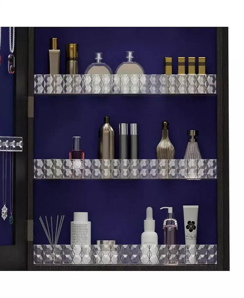 Streamdale Furniture Streamdale 360° Swivel Jewelry Cabinet with Full Length Mirror, 9