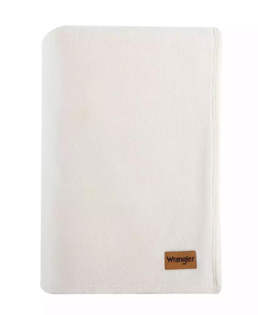 Wrangler Solid Ultra Soft Plush Fleece Blanket