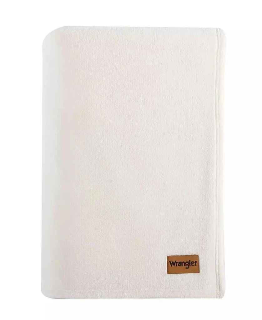 Wrangler Solid Ultra Soft Plush Fleece Blanket 2