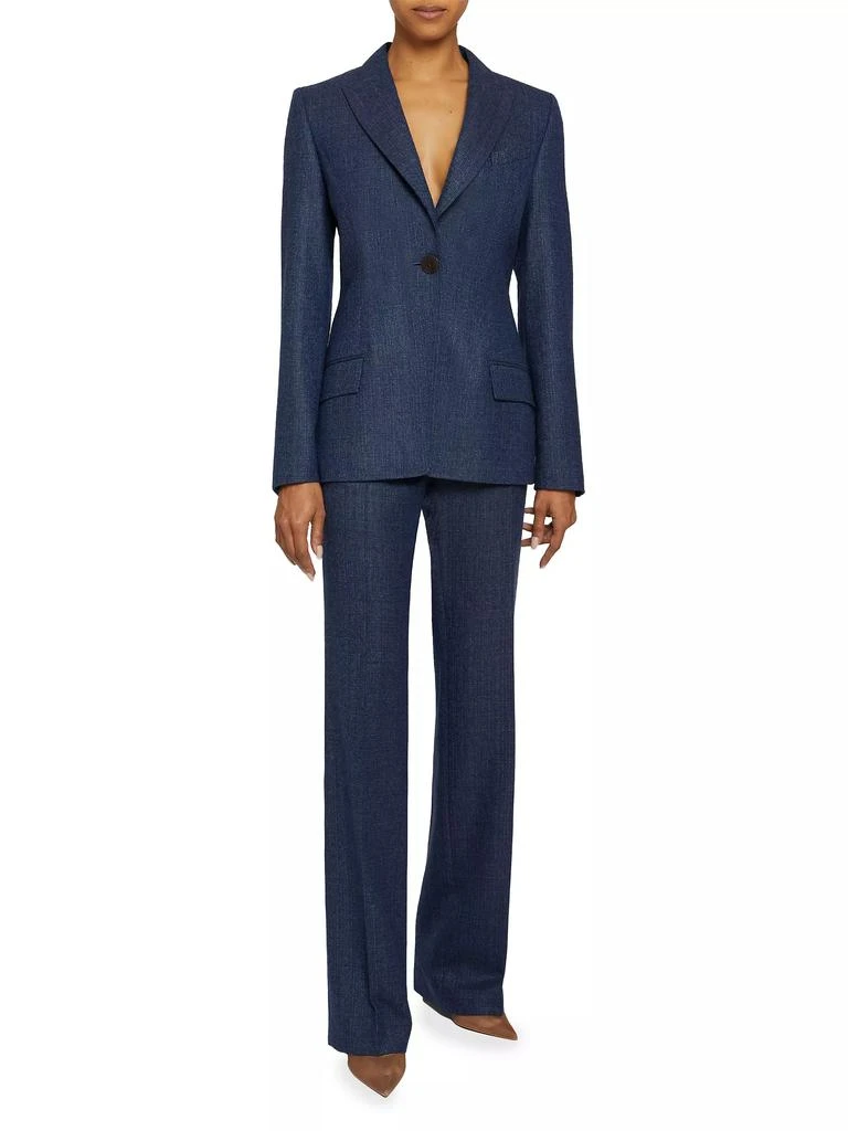 Santorelli Merino Wool High-Rise Straight-Leg Pants 2