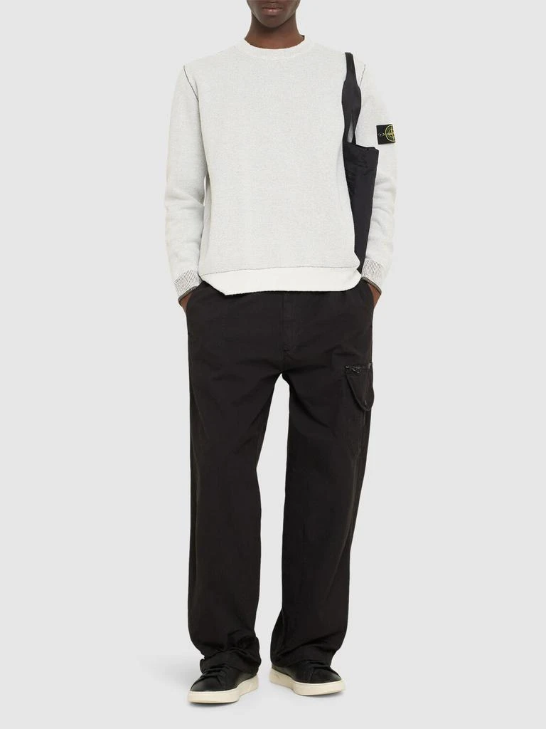 Stone Island Crewneck Cotton Blend Sweatshirt 1