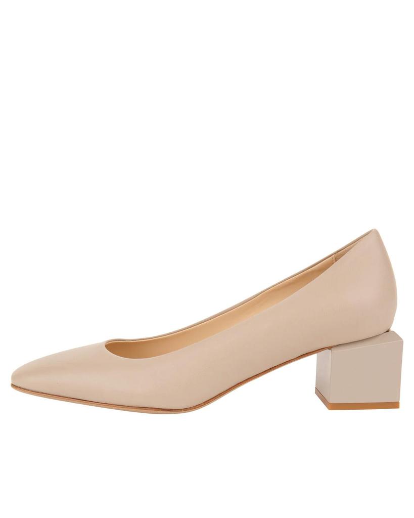 Butter LONDON Novella Block Heeled Pump In Birch