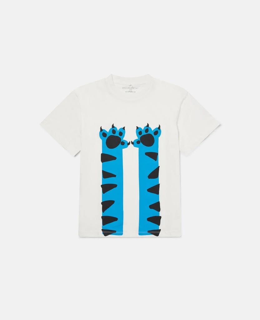 Stella McCartney Stella McCartney - Cat Graphic T-Shirt, Cream, Size: 10 1
