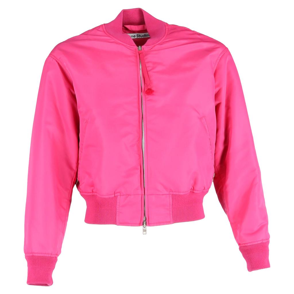 Bomber Jacket In Pink Nylon – On Sale Now with Up to 47% Off