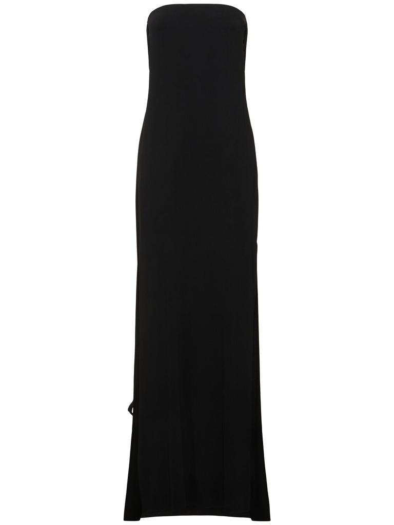 ANN DEMEULEMEESTER Aura Strapless Jersey Long Dress
