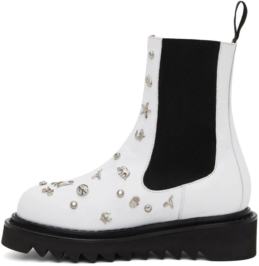 Toga Pulla White Embellished Boots 3