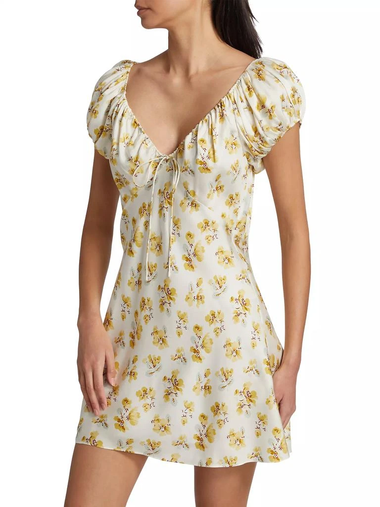 DÔEN Sera Floral Silk-Blend Minidress 4