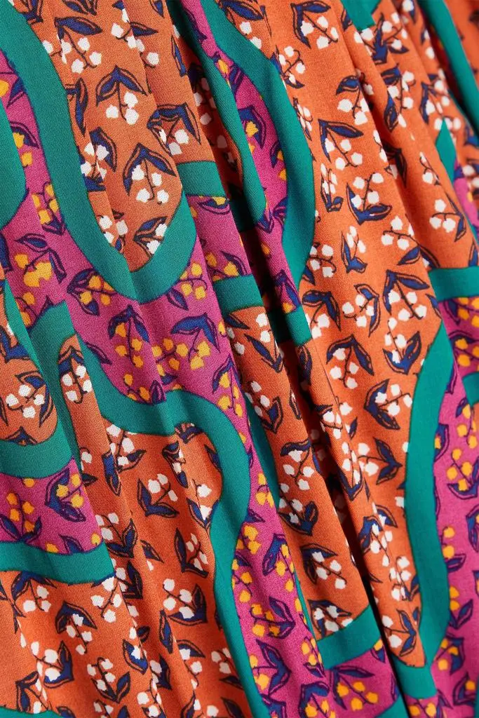 Diane von Furstenberg Jenifer cutout printed mousseline maxi dress 4