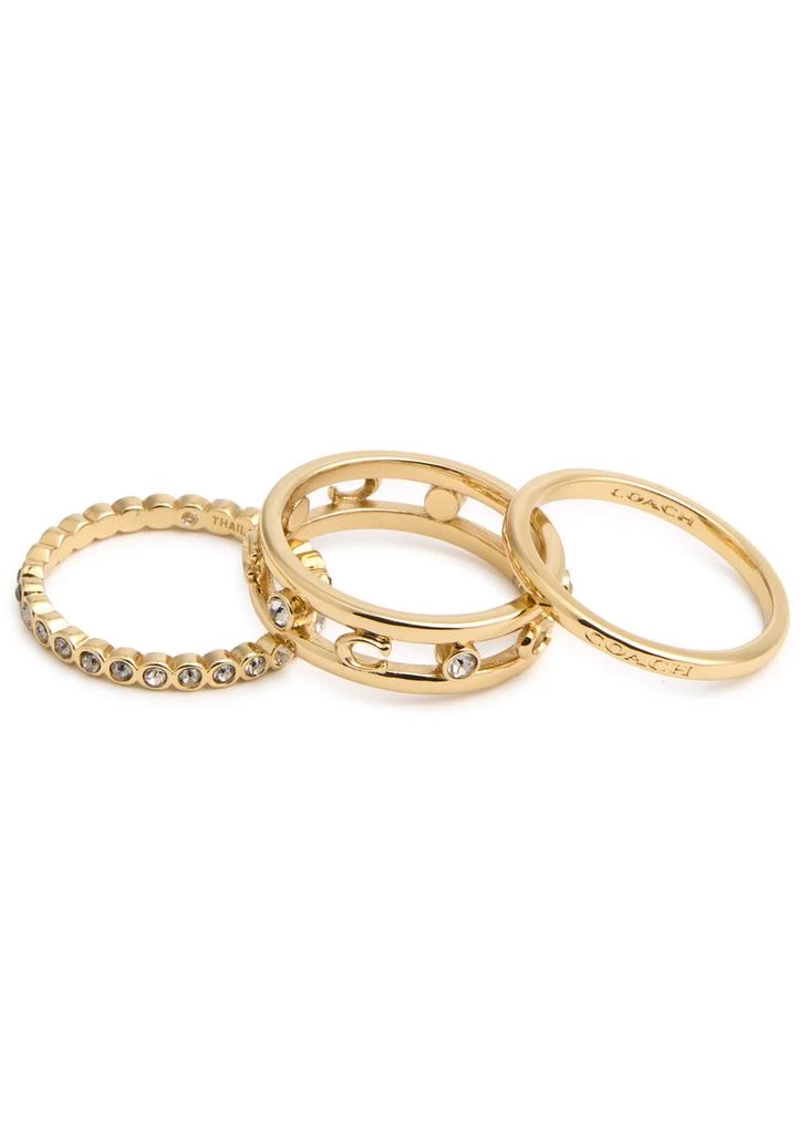 Coach Logo ring stack - set of three 3