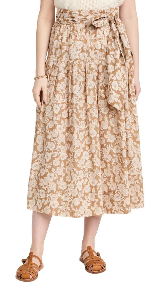 The Great Highland Skirt In Oat Wild Brush Floral 1