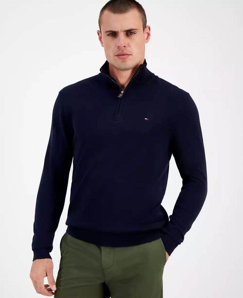 Tommy Hilfiger Men
s Quarter-Zip Pullover Knit Sweater