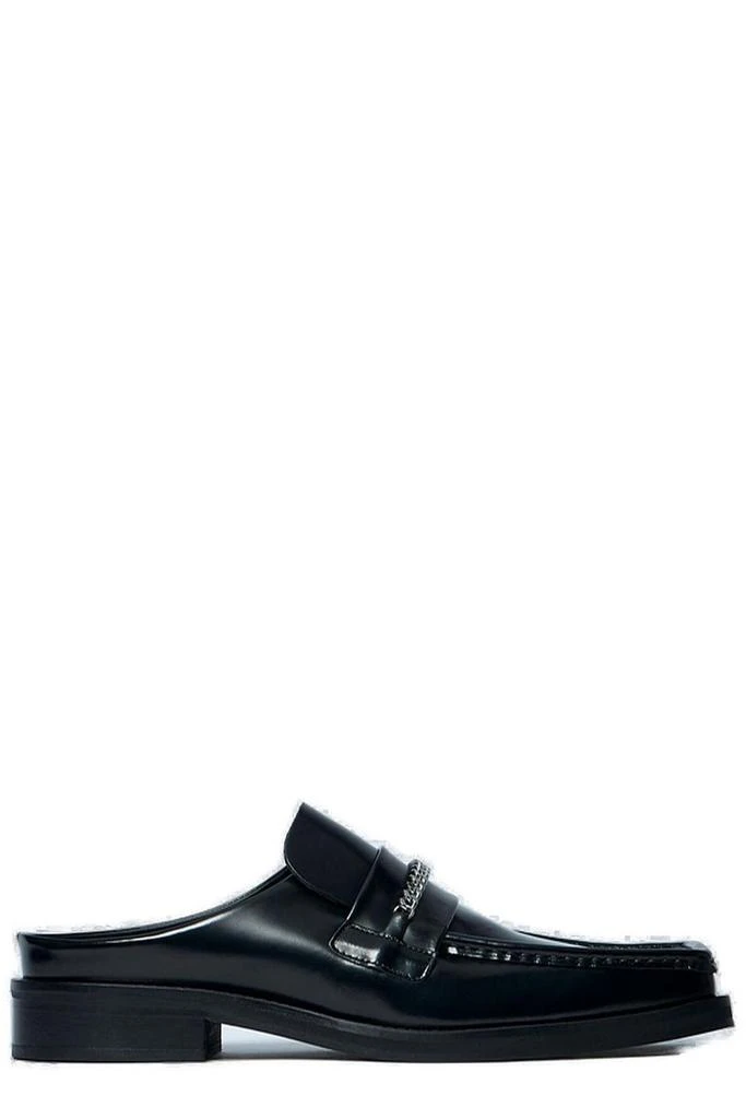 Martine Rose Martine Rose Square Toe Chain Detailed Mules 1