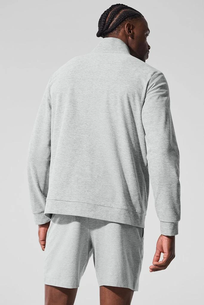 Alo Conquer Max Mock Neck Full Zip - Athletic Heather Grey 3