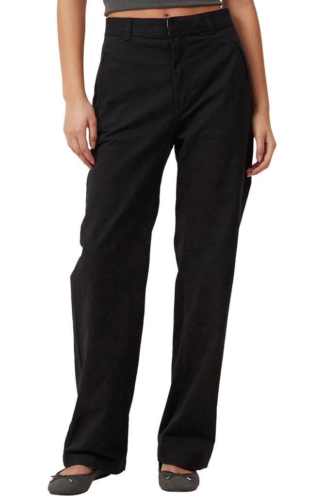 Cotton On Bailey Straight Leg Cotton Twill Pants 1